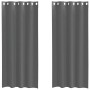Cortinas de gasa con ojales 2 uds gris oscuro 140x225 cm de , Cortinas y visillos - Ref: Foro24-4102079, Precio: 14,79 €, Des...