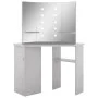 Corner dressing table with LED concrete gray 111x54x141.5 cm by vidaXL, Bedroom Dressers - Ref: Foro24-326535, Price: 174,36 ...