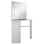 Corner dressing table with LED concrete gray 111x54x141.5 cm by vidaXL, Bedroom Dressers - Ref: Foro24-326535, Price: 174,36 ...
