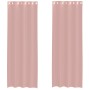 Cortinas de gasa con ojales 2 uds rosa 140x300 cm de , Cortinas y visillos - Ref: Foro24-4102100, Precio: 16,43 €, Descuento: %