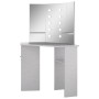 Tocador de esquina con LED gris hormigón 111x54x141,5 cm de vidaXL, Tocadores para dormitorios - Ref: Foro24-326535, Precio: ...
