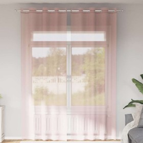 Cortinas de gasa con ojales 2 uds rosa claro 140x260 cm de , Cortinas y visillos - Ref: Foro24-4102087, Precio: 15,80 €, Desc...