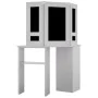 Corner dressing table with LED concrete gray 111x54x141.5 cm by vidaXL, Bedroom Dressers - Ref: Foro24-326535, Price: 174,36 ...