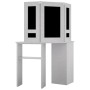 Tocador de esquina con LED gris hormigón 111x54x141,5 cm de vidaXL, Tocadores para dormitorios - Ref: Foro24-326535, Precio: ...