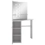 Corner dressing table with LED concrete gray 111x54x141.5 cm by vidaXL, Bedroom Dressers - Ref: Foro24-326535, Price: 174,36 ...