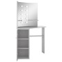 Tocador de esquina con LED gris hormigón 111x54x141,5 cm de vidaXL, Tocadores para dormitorios - Ref: Foro24-326535, Precio: ...