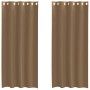 Cortinas de gasa con ojales 2 uds marrón claro de , Cortinas y visillos - Ref: Foro24-4102128, Precio: 15,04 €, Descuento: %