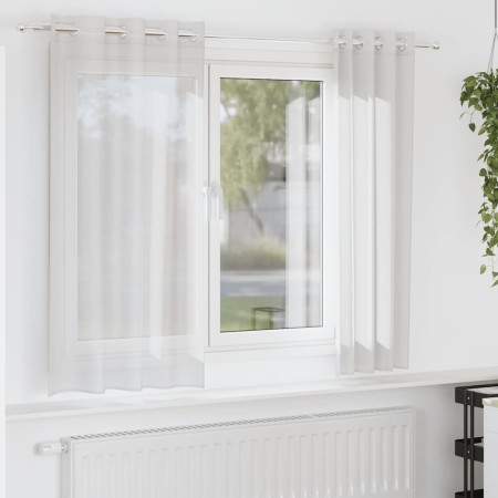 Cortinas de gasa con ojales 2 uds blanco de , Cortinas y visillos - Ref: Foro24-4102149, Precio: 13,54 €, Descuento: %