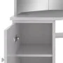 Corner dressing table with LED concrete gray 111x54x141.5 cm by vidaXL, Bedroom Dressers - Ref: Foro24-326535, Price: 174,36 ...