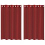 Cortinas de gasa con ojales 2 uds rojo vino de , Cortinas y visillos - Ref: Foro24-4102156, Precio: 14,11 €, Descuento: %