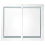 Armario de baño con espejo y LED color roble 80x12x68 cm de vidaXL, Tocadores de baño - Ref: Foro24-326515, Precio: 180,50 €,...