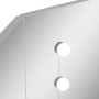 Tocador de esquina con LED gris hormigón 111x54x141,5 cm de vidaXL, Tocadores para dormitorios - Ref: Foro24-326535, Precio: ...