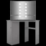 Corner dressing table with LED concrete gray 111x54x141.5 cm by vidaXL, Bedroom Dressers - Ref: Foro24-326535, Price: 174,36 ...