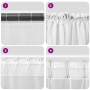 Cortinas de gasa con bolsillos para varillas 2 uds. rosa de , Cortinas y visillos - Ref: Foro24-4102196, Precio: 12,56 €, Des...