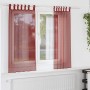 Cortinas de gasa con bolsillos para varillas 2 uds. rojo vino de , Cortinas y visillos - Ref: Foro24-4102246, Precio: 12,56 €...