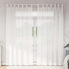 Cortinas de gasa con bolsillos para varillas 2 uds. blanco de , Cortinas y visillos - Ref: Foro24-4102244, Precio: 14,65 €, D...