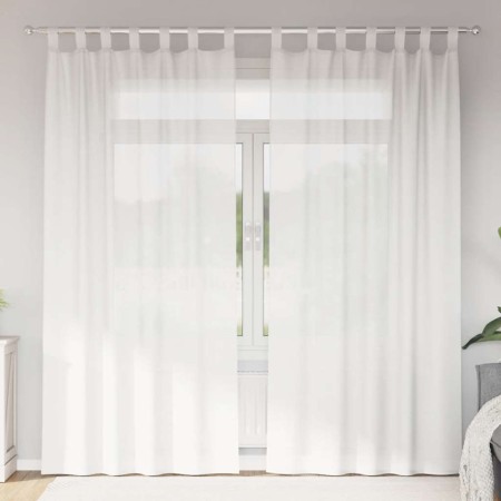 Cortinas de gasa con bolsillos para varillas 2 uds. blanco de , Cortinas y visillos - Ref: Foro24-4102244, Precio: 14,65 €, D...