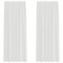 Cortinas de gasa con bolsillos para varillas 2 uds. blanco de , Cortinas y visillos - Ref: Foro24-4102244, Precio: 14,65 €, D...