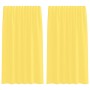 Cortinas de gasa con trabillas 2 uds amarillo 140x175 cm de , Cortinas y visillos - Ref: Foro24-4102317, Precio: 16,70 €, Des...
