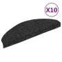 Alfombrilla autoadhesiva escalera 10 uds 65x21x4 cm negro de vidaXL, Alfombrillas para escalones - Ref: Foro24-149703, Precio...