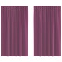 Cortinas de gasa con trabillas 2 uds morado 140x175 cm de , Cortinas y visillos - Ref: Foro24-4102292, Precio: 15,15 €, Descu...