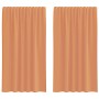 Cortinas de gasa con trabillas 2 uds terracota 140x175 cm de , Cortinas y visillos - Ref: Foro24-4102322, Precio: 13,65 €, De...