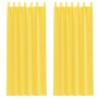 Cortinas de gasa con trabillas 2 uds amarillo 140x260 cm de , Cortinas y visillos - Ref: Foro24-4102320, Precio: 17,05 €, Des...