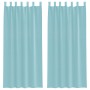 Cortinas de gasa con trabillas 2 uds turquesa 140x245 cm de , Cortinas y visillos - Ref: Foro24-4102329, Precio: 15,15 €, Des...