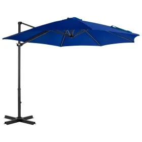 Sombrilla voladiza con poste de aluminio azul celeste 300 cm de vidaXL, Sombrillas - Ref: Foro24-46989, Precio: 91,79 €, Desc...