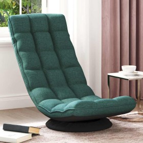 Silla giratoria de suelo de tela verde oscuro 70x51x79 cm de , Sillas de suelo - Ref: Foro24-4019729, Precio: 138,23 €, Descu...
