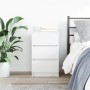 Mesilla de noche con 3 cajones blanca 39x35x65 cm de , Mesitas de noche - Ref: Foro24-861337, Precio: 59,30 €, Descuento: %