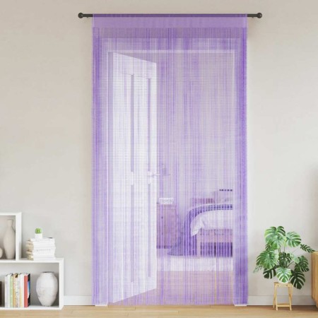 Cortinas de cuerdas 2 uds morado 100x250 cm de , Cortinas y visillos - Ref: Foro24-4102047, Precio: 15,95 €, Descuento: %