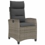 Silla de jardín reclinable con mesa auxiliar ratán gris de , Sillas de jardín - Ref: Foro24-4108271, Precio: 150,11 €, Descue...