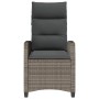 Silla de jardín reclinable con mesa auxiliar ratán gris de , Sillas de jardín - Ref: Foro24-4108271, Precio: 150,11 €, Descue...