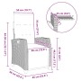 Silla de jardín reclinable con mesa auxiliar ratán gris de , Sillas de jardín - Ref: Foro24-4108278, Precio: 180,27 €, Descue...