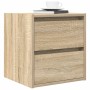 Mesilla de noche de pared roble Sonoma 38x34x40 cm de , Mesitas de noche - Ref: Foro24-861251, Precio: 47,80 €, Descuento: %