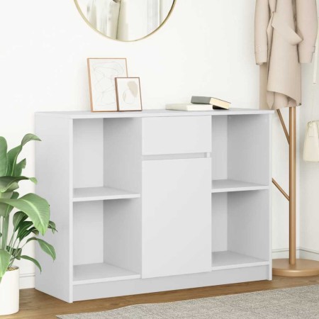 Aparador con cajón blanco 101x35x76 cm madera de ingeniería de , Aparadores - Ref: Foro24-861562, Precio: 93,47 €, Descuento: %