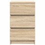 Mesillas de noche con 3 cajones 2 uds roble Sonoma 39x35x65 cm de , Mesitas de noche - Ref: Foro24-861342, Precio: 107,84 €, ...