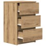 Mesillas de noche con 3 cajones 2uds roble artesanal 39x35x65cm de , Mesitas de noche - Ref: Foro24-861354, Precio: 121,50 €,...