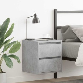 Mesilla de noche de pared gris hormigón 38x34x40 cm de , Mesitas de noche - Ref: Foro24-861253, Precio: 47,02 €, Descuento: %