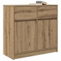 Aparador con cajón roble artesanal 80x34x76cm madera ingeniería de , Aparadores - Ref: Foro24-861543, Precio: 85,61 €, Descue...