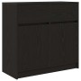 Aparador con cajón roble negro 80x34x76 cm madera de ingeniería de , Aparadores - Ref: Foro24-861536, Precio: 88,97 €, Descue...