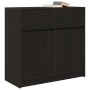 Aparador con cajón roble negro 80x34x76 cm madera de ingeniería de , Aparadores - Ref: Foro24-861536, Precio: 88,97 €, Descue...
