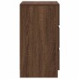 Mesilla de noche con 3 cajones roble marrón 39x35x65 cm de , Mesitas de noche - Ref: Foro24-861349, Precio: 62,15 €, Descuent...