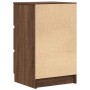 Mesilla de noche con 3 cajones roble marrón 39x35x65 cm de , Mesitas de noche - Ref: Foro24-861349, Precio: 62,15 €, Descuent...