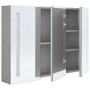 Armario de baño con espejo LED gris hormigón 89x14x62 cm de vidaXL, Tocadores de baño - Ref: Foro24-326525, Precio: 149,44 €,...