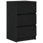 Mesillas de noche con 3 cajones 2 uds. Negro 39x35x65 cm de , Mesitas de noche - Ref: Foro24-861340, Precio: 113,36 €, Descue...