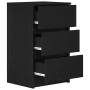 Mesillas de noche con 3 cajones 2 uds. Negro 39x35x65 cm de , Mesitas de noche - Ref: Foro24-861340, Precio: 113,36 €, Descue...