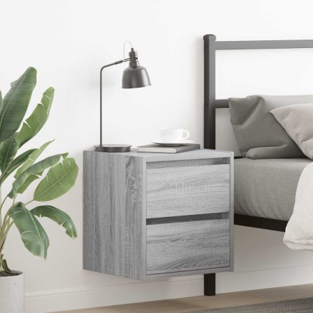 Mesillas de noche de pared 2 uds gris Sonoma 38x34x40 cm de , Mesitas de noche - Ref: Foro24-861258, Precio: 84,78 €, Descuen...