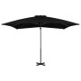 Sombrilla voladiza con poste de aluminio negro 250x250 cm de vidaXL, Sombrillas - Ref: Foro24-46986, Precio: 128,88 €, Descue...
